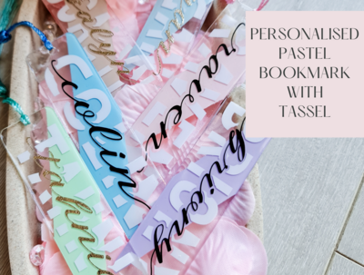Personalised Pastel Bookmark