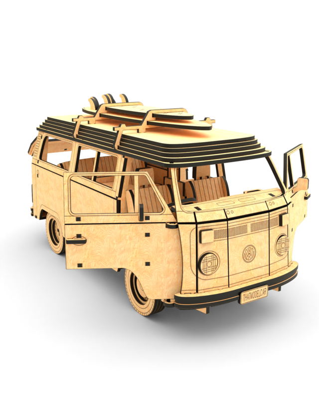 VOLKSWAGEN KOMBI WITH SURFBOARDS