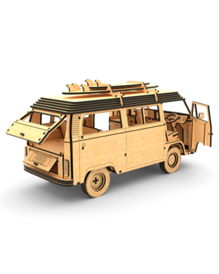 VOLKSWAGEN KOMBI WITH SURFBOARDS