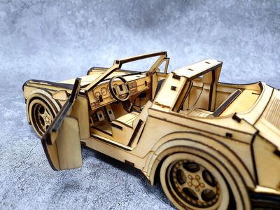 Porsche 911 Targa 1/16 Scale, 202 piece kit