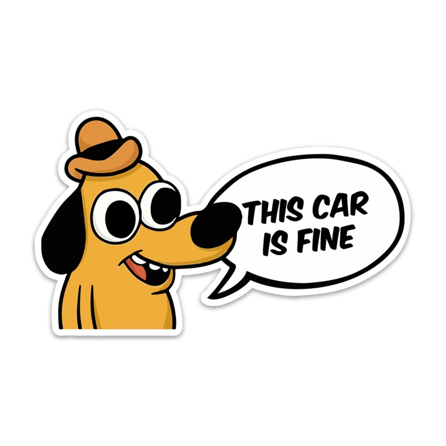 This car is fine &quot;MEME&quot; Sticker