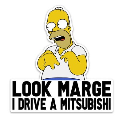 Look Marge Mitsubishi Sticker