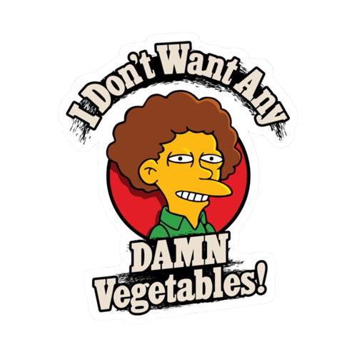 NO Damn Vegetables Sticker