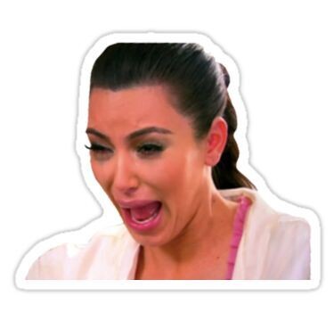 Kim Cry face Sticker