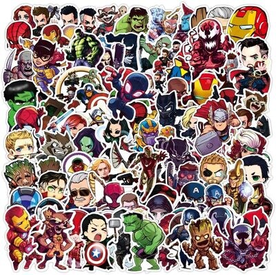 Superhero Stickers -, 100 Pack Marvel