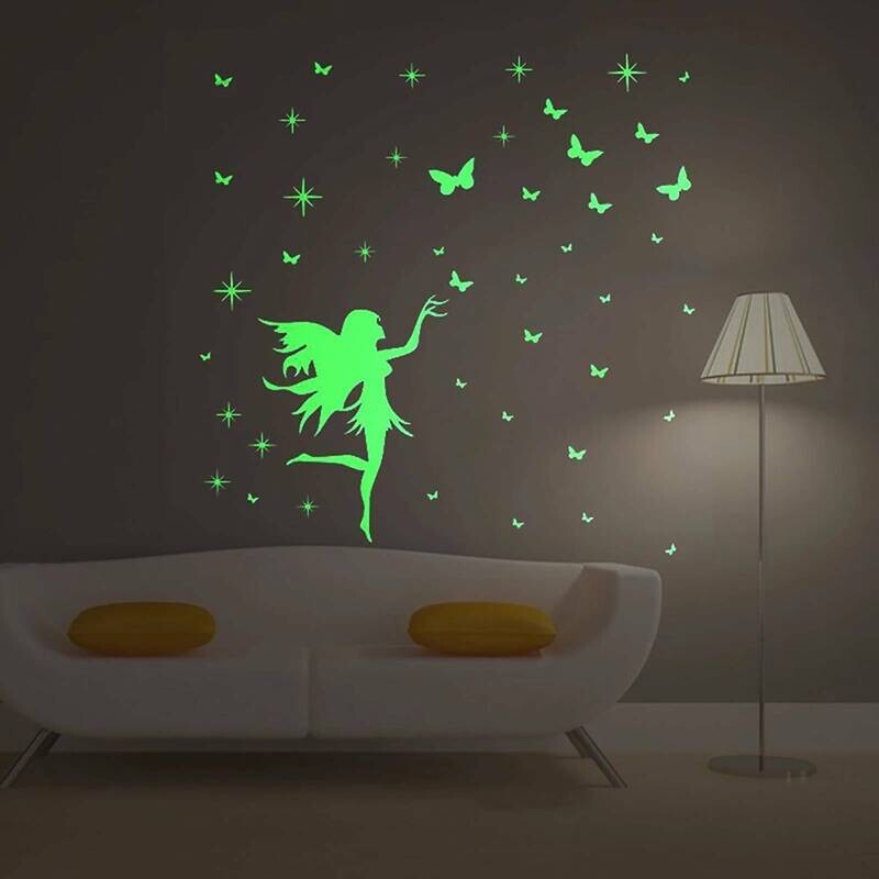 Glow In The Dark Stars and Fairy Wall Decals/Stickers