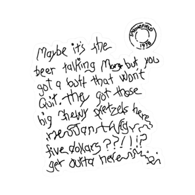 Homer Words Sticker