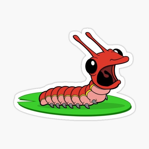 Annoying Caterpilar Sticker