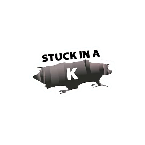 Getting Stuck Sticker