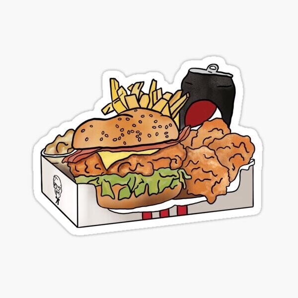 Zinger box Sticker