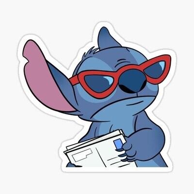 News Paper Stitch Sticker