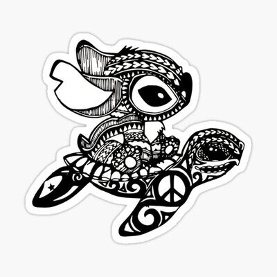 Stitch Ridin Sticker