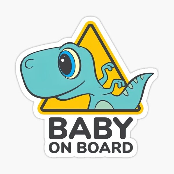 DINO Baby on board Sticker
