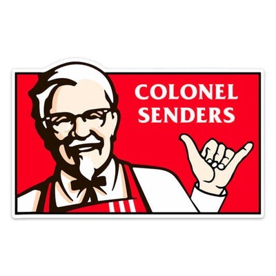 Colonel Senders KFC Sticker