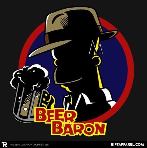 Beer Baron Clear Sticker