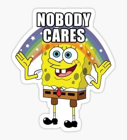 No body cares Sticker