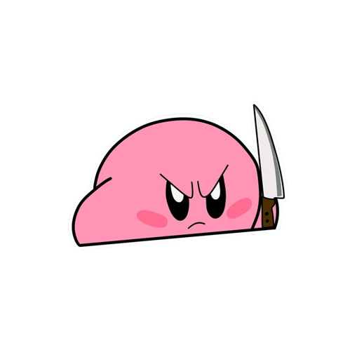 Peeking Kirby Sticker