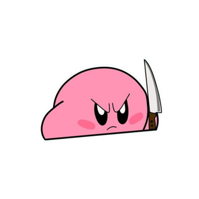 Peeking Kirby Sticker