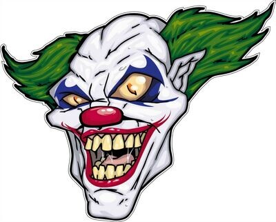 Evil Clown Decal Sticker