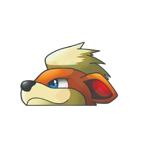 Growlith Sticker Peeking