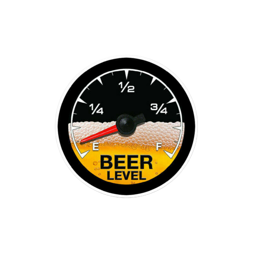 Beer level Low Sticker