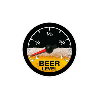 Beer level Low Sticker