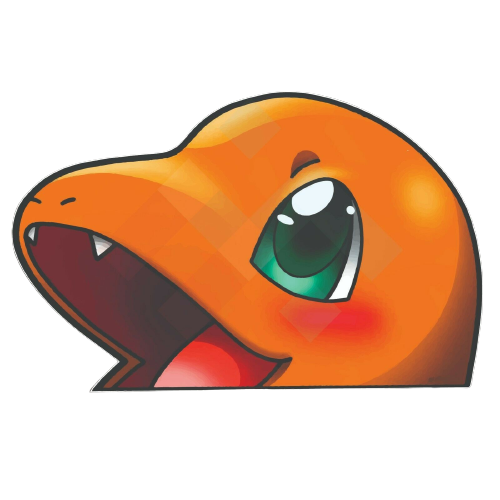 Peeking Charmanda Sticker