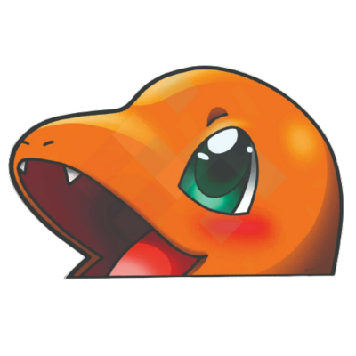 Peeking Charmanda Sticker