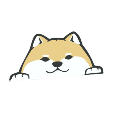 Peeking Cute Dog Sticker