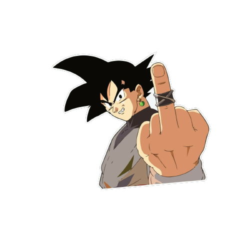 Anime Goku Peeking Sticker
