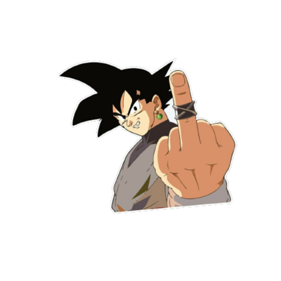 Anime Goku Peeking Sticker