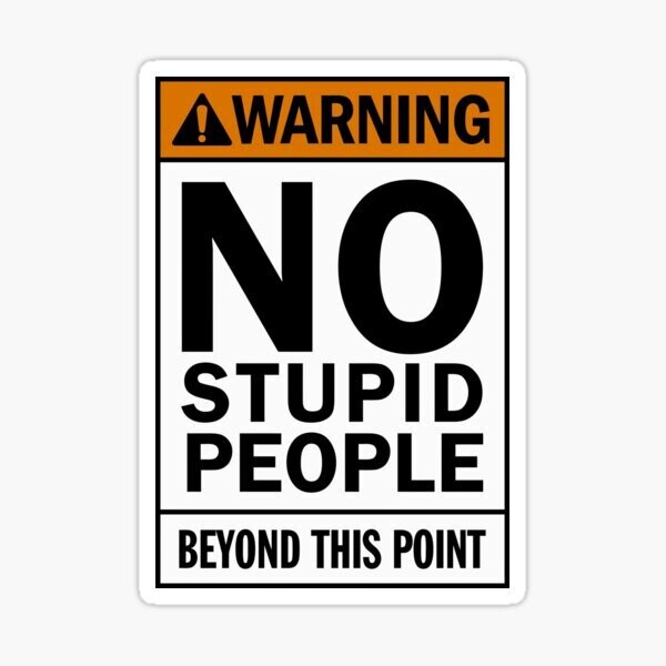 Warning No People Sticker