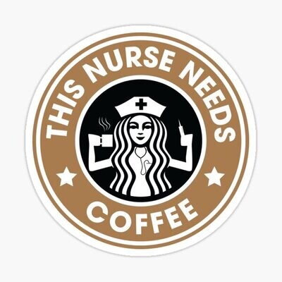 Nurse Needs Coffee Sticker