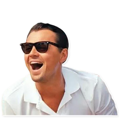 Leo laughing Sticker