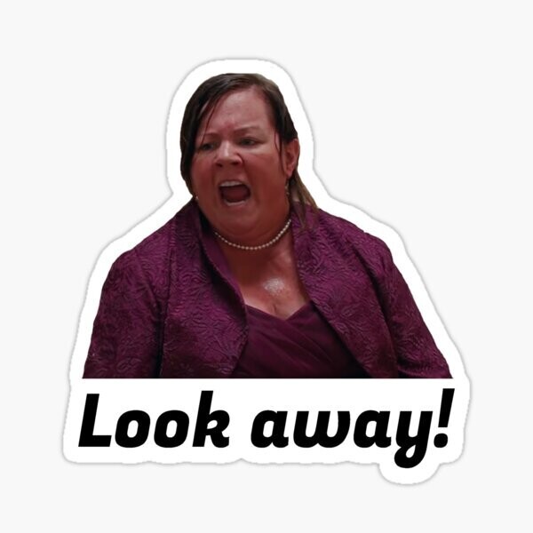 Look away Sticker