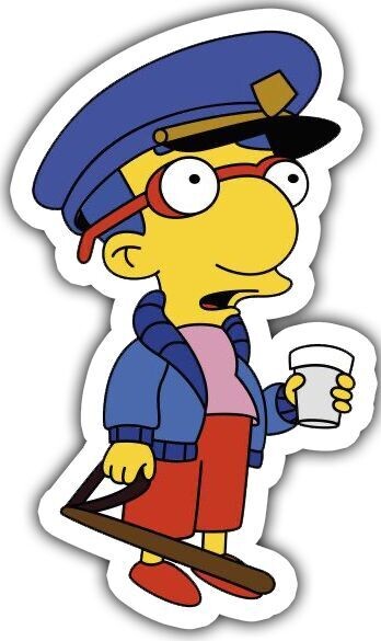 Milhouse It Fell Down Sticker
