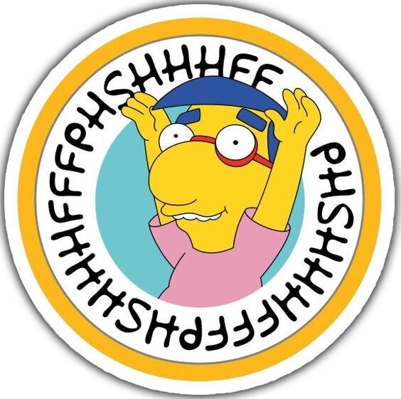 Milhouse Sprinkler Sticker