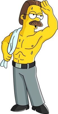 Shirtless Flanders Sticker