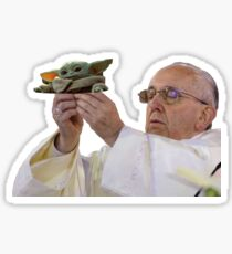 The baby pope Sticker