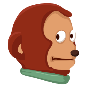 Monkey look meme Sticker