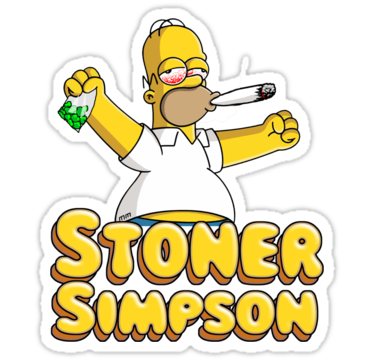 Homer stoner Sticker