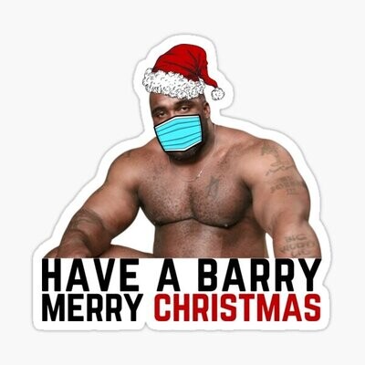 Barry Christmas Sticker