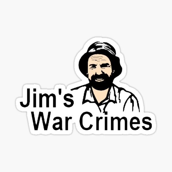 Jim&#39;s Crimes Sticker