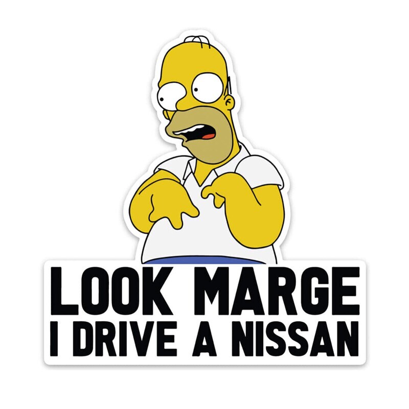 Look Marge Nissan Sticker