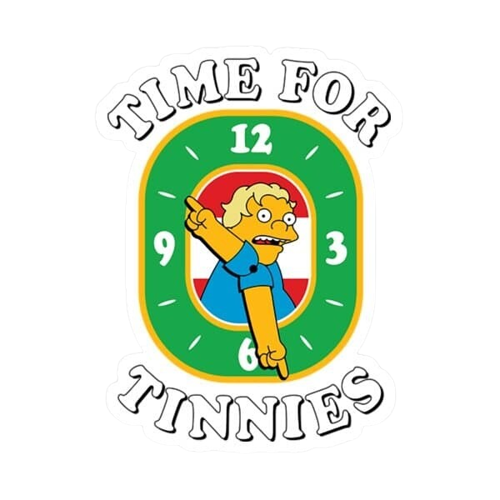Time for Tinnies Sticker