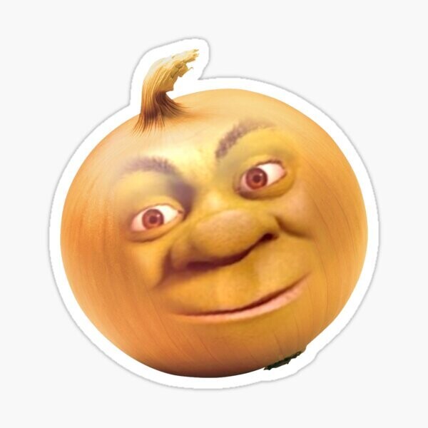 Onion Shrek Sticker