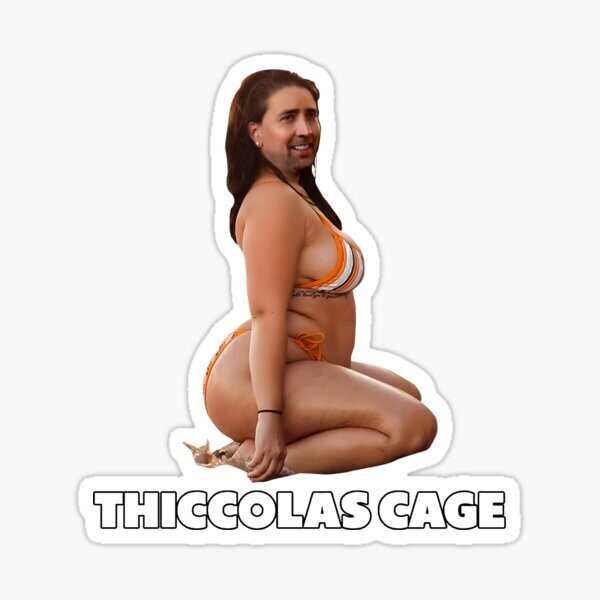 Thiccolas Cage Sticker