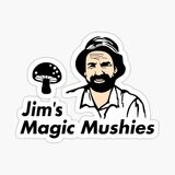 Jim&#39;s Magic Mushrooms Sticker