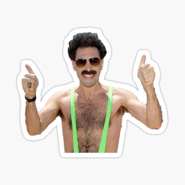 Borat Peeking Sticker