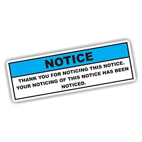 Thanks for Noticing Sticker